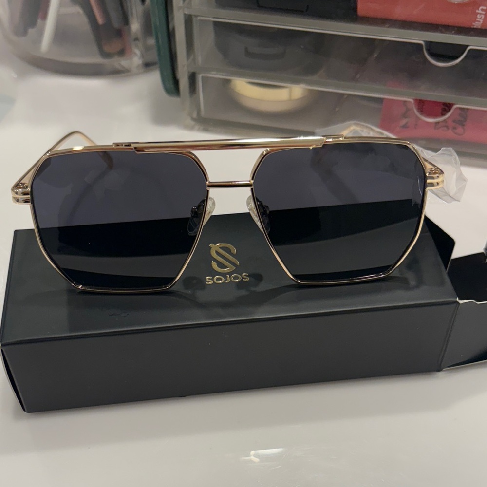 Gold and Black Sunglasses